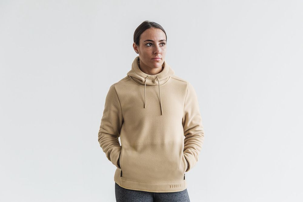 NOBULL Women's Arctic Pullover Hoodie - Beige - Ireland (5832TOEBZ)